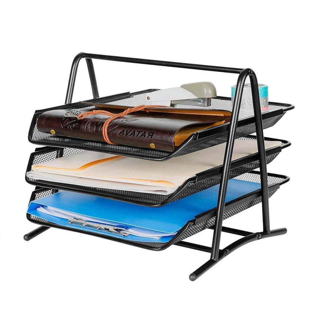 Desktop Filing Tray - Трехуровневый выдвижной настольный органайзер для файлов,