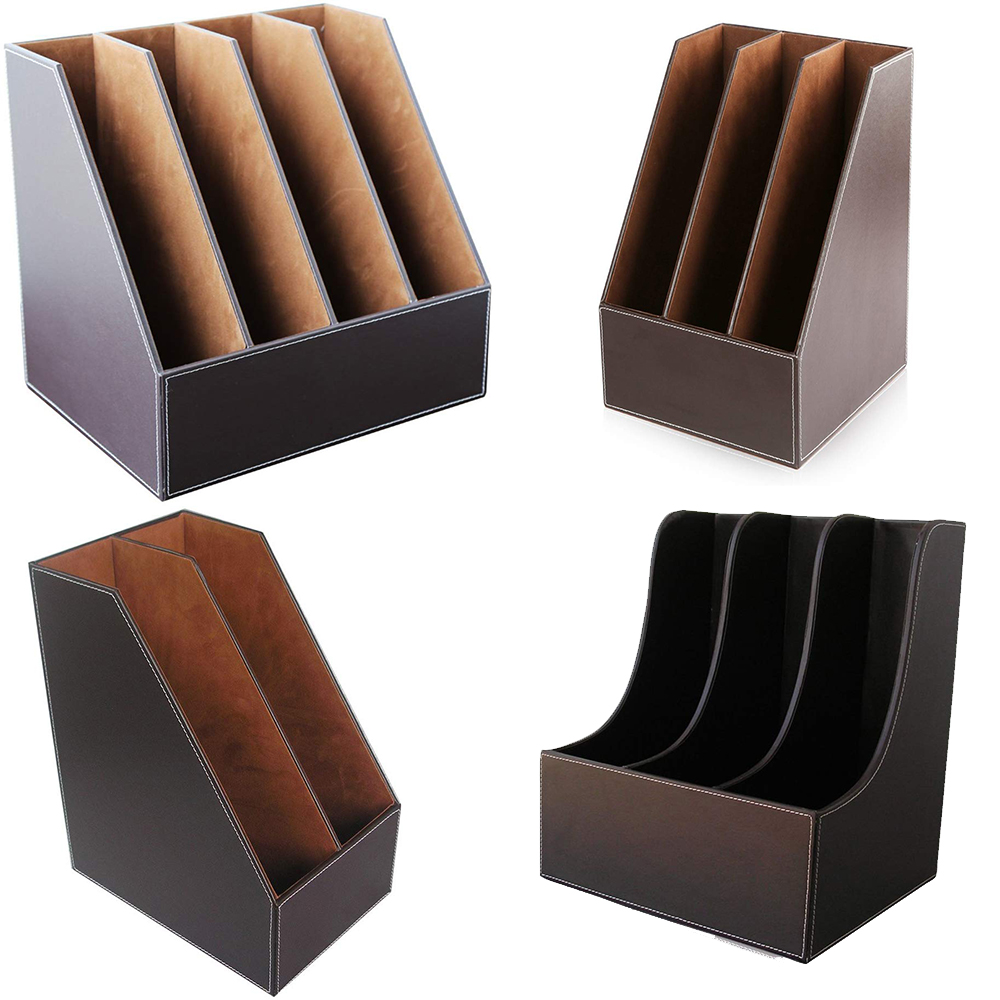 Desktop Filing Tray - XRHYY 2/3/4 слота, простая посуда, кожаный