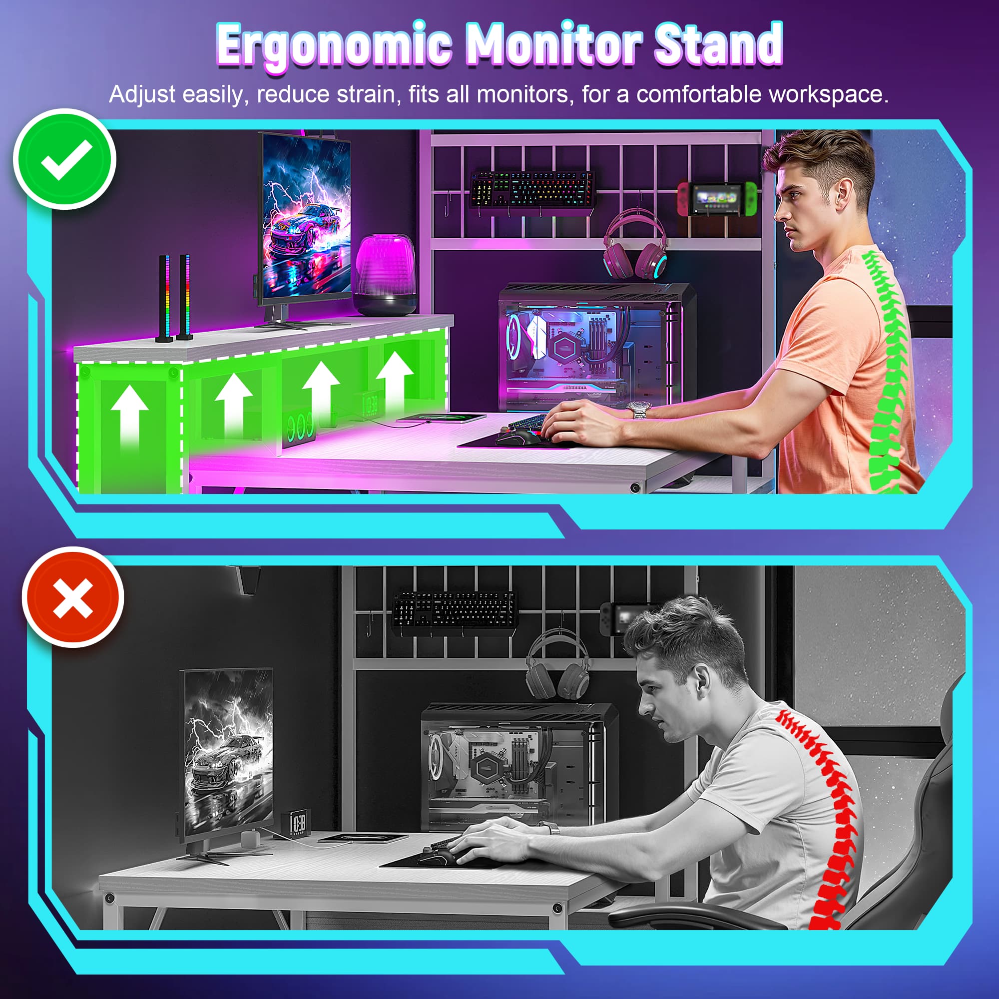 Игровой компьютерный стол EnHo – обзор и цена Office Furniture Plan