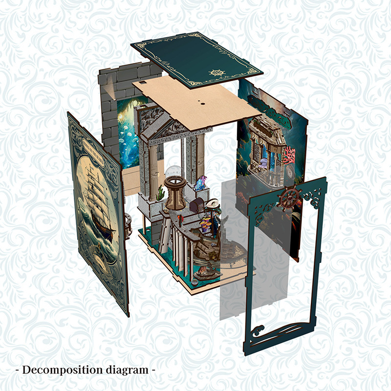 3D деревянный DIY-конструктор- – обзор и цена Office Furniture Plan